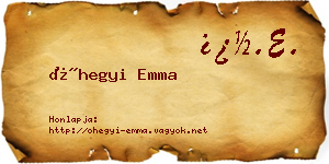 Óhegyi Emma névjegykártya